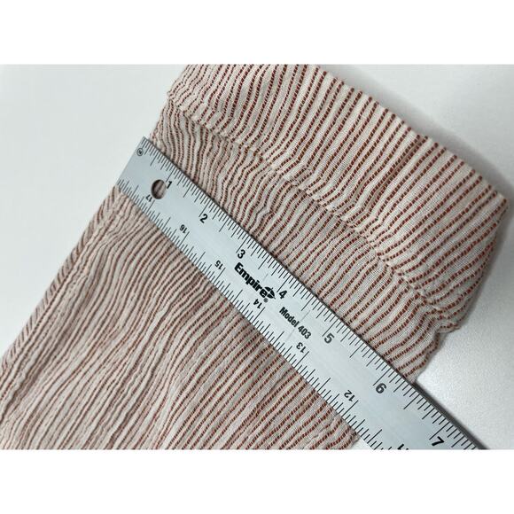 Free People Harem Pants Textured High Waist 0 Summer Beach Crop Nautical Stripes - Picture 16 of 16